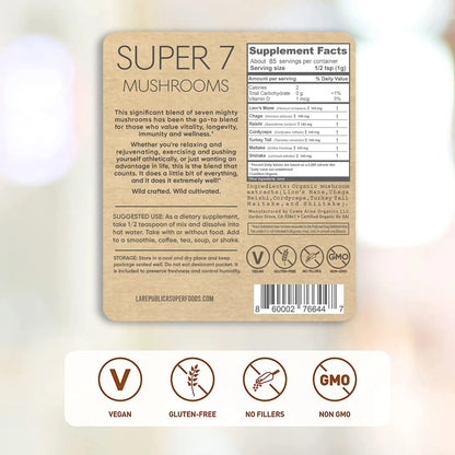 Super 7 Mushrooms Extract Powder Blend - La Republica