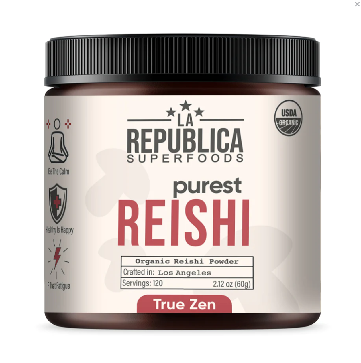 USDA Organic Purest Reishi Mushroom 4:1 Extract Powder - La Republica