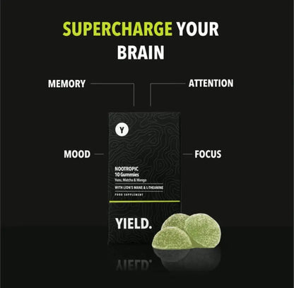 YIELD Nootropic Gummies With Lion's Mane & L-Theanine